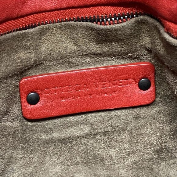 Auth BOTTEGA VENETA Intrecciato 225166 Red Leather Tote Bag - Picture 16 of 16